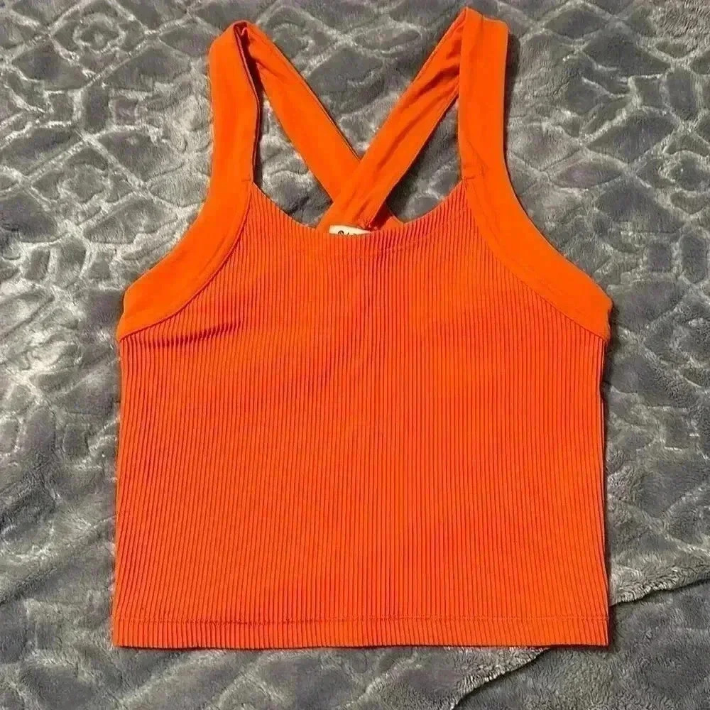Athleta Orange Crop Top